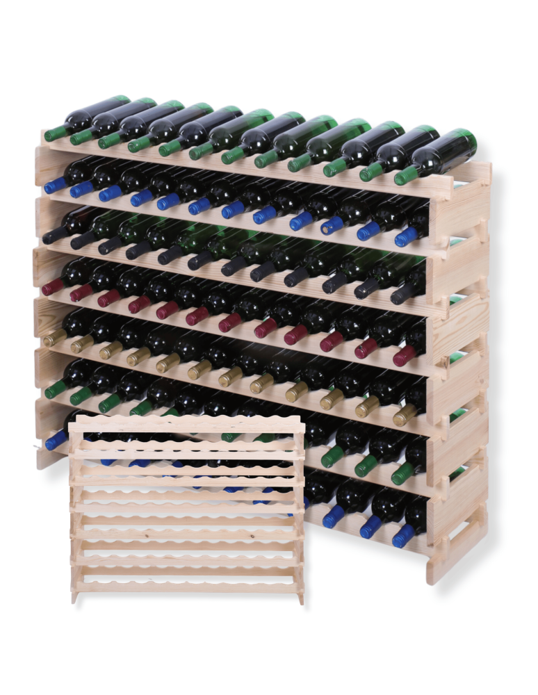 Modułowe stojaki do butelek RW11 - Stojak na wino regał modułowy na butelki 7x12 but BUDUJ JAK KLOCKI EKO - product b2b.wamar.biz 1
