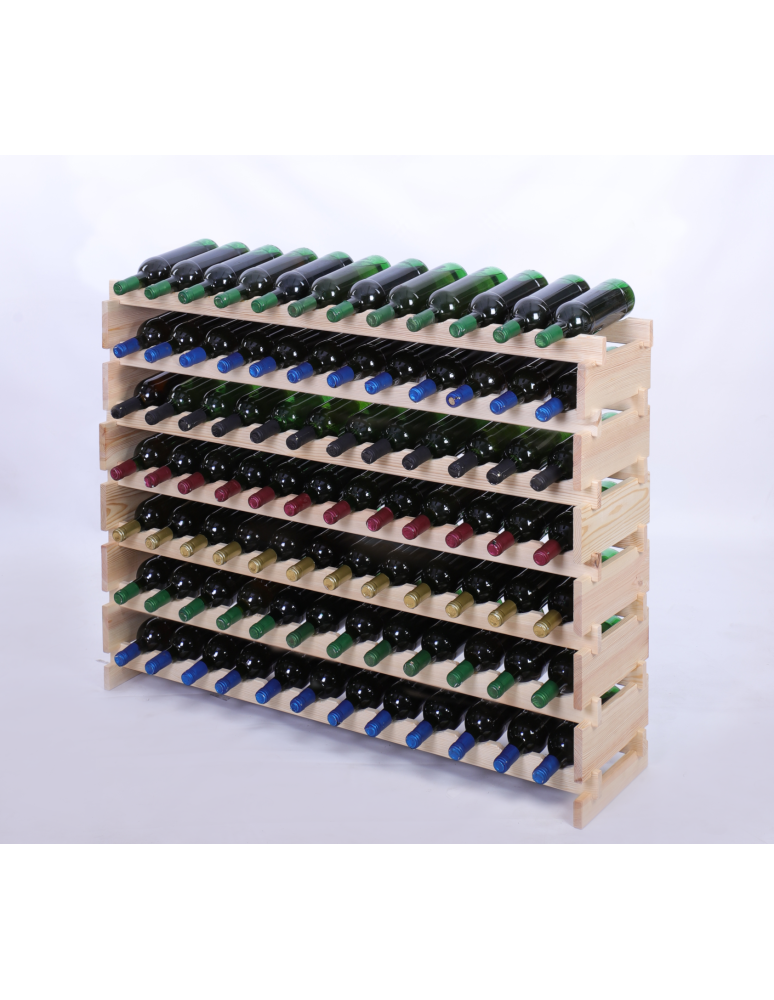 Modułowe stojaki do butelek RW11 - Stojak na wino regał modułowy na butelki 7x12 but BUDUJ JAK KLOCKI EKO - product b2b.wamar.biz 2