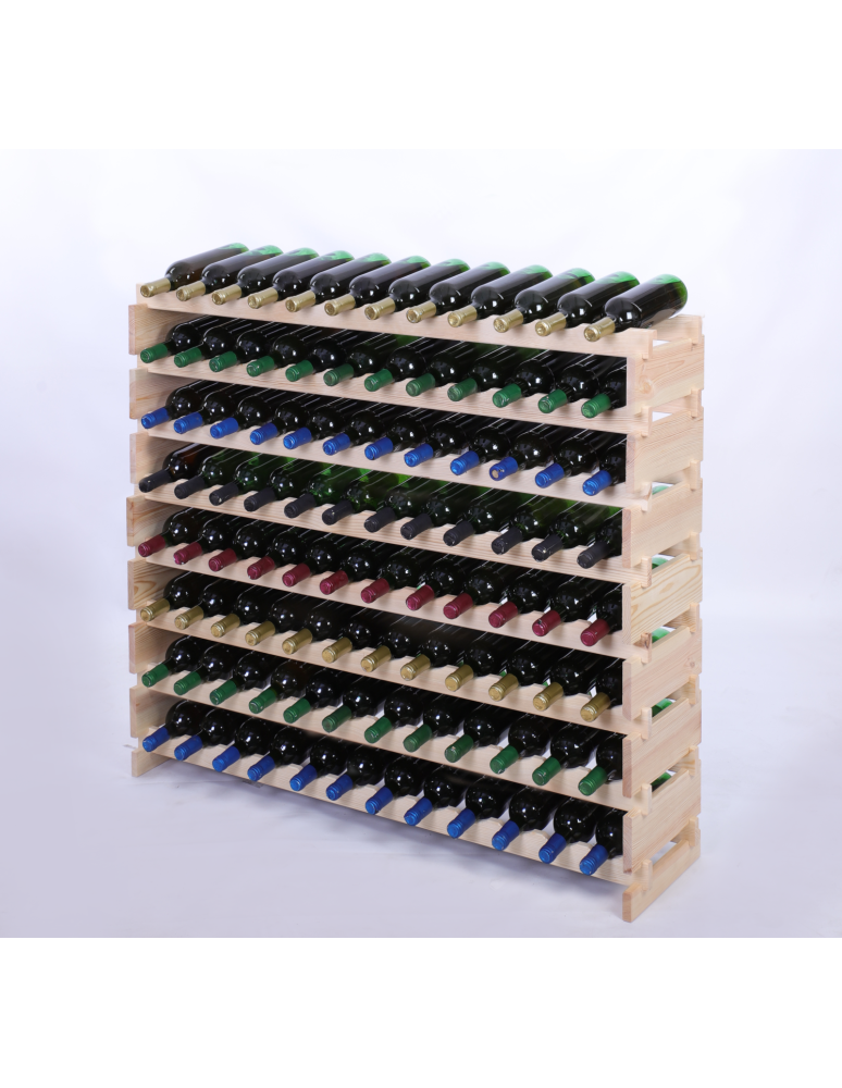 Modułowe stojaki do butelek RW11 - Stojak na wino regał modułowy na butelki 8x12 but SZEROKI BEZ NARZĘDZI - product b2b.wamar.biz 2