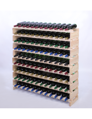 Stojak na wino regał modułowy na butelki 9x12 but SZEROKI BEZ NARZĘDZI - produkt 2