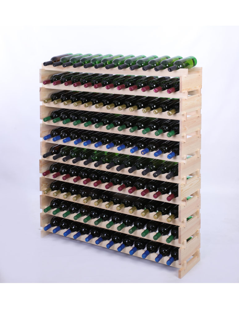 Modułowe stojaki do butelek RW11 - Stojak na wino regał modułowy na butelki 10x12 but DUŻY MONTAŻ BEZ NARZĘDZI - produkt b2b.wamar.biz 2