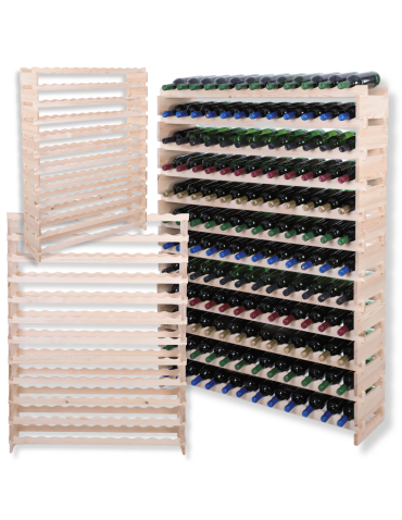 Stojak na wino regał modułowy na butelki 12x12 but DUŻY MONTAŻ BEZ NARZĘDZI