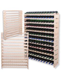 Stojak na wino regał modułowy na butelki 12x12 but DUŻY MONTAŻ BEZ NARZĘDZI