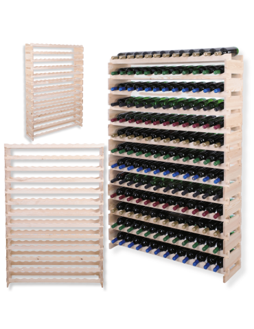 Stojak na wino regał modułowy na butelki 13x12 but SZEROKI BEZ NARZĘDZI