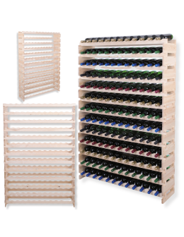 Stojak na wino regał modułowy na butelki 13x12 but SZEROKI BEZ NARZĘDZI