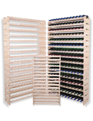 Stojak na wino regał modułowy na butelki 16x12 but WYSOKI BEZ NARZĘDZI