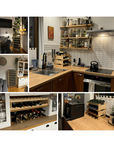 Modułowe stojaki do butelek RW11 - Stojak na wino regał modułowy na butelki 17x12 but WYSOKI BEZ NARZĘDZI - product 8