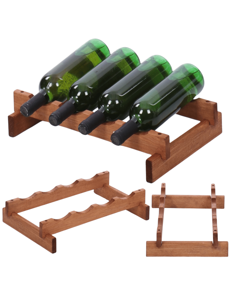 Modułowe stojaki do butelek RW11 - Stojak na wino regał modułowy na butelki 1x4 but WĄSKI ECO BEZ NARZĘDZI - product b2b.wamar.biz 1