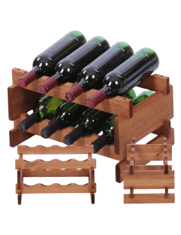 Stojak na wino regał modułowy na butelki 2x4 but WĄSKI ECO BEZ NARZĘDZI
