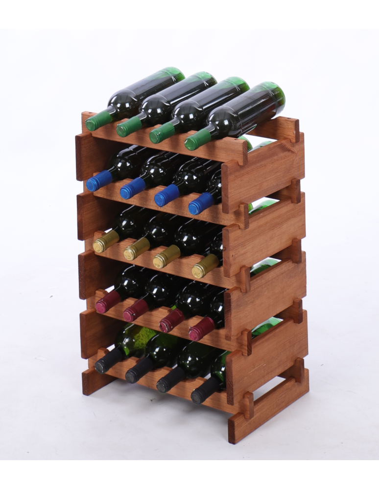 Modułowe stojaki do butelek RW11 - Stojak na wino regał modułowy na butelki 5x4 but BUDUJ JAK KLOCKI EKO - product b2b.wamar.biz 2