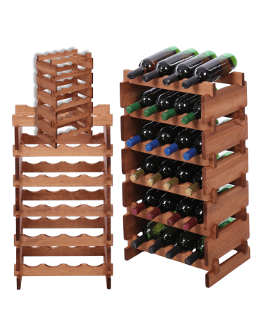 Stojak na wino regał modułowy na butelki 6x4 but BUDUJ JAK KLOCKI EKO