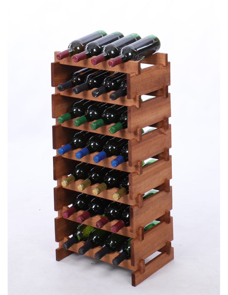 Modułowe stojaki do butelek RW11 - Stojak na wino regał modułowy na butelki 7x4 but BUDUJ JAK KLOCKI EKO - product b2b.wamar.biz 2