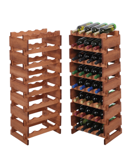 Stojak na wino regał modułowy na butelki 8x4 but WĄSKI ECO BEZ NARZĘDZI