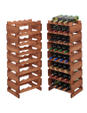 Stojak na wino regał modułowy na butelki 8x4 but WĄSKI ECO BEZ NARZĘDZI