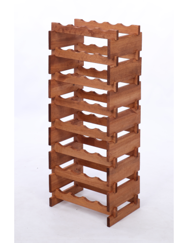 Modułowe stojaki do butelek RW11 - Stojak na wino regał modułowy na butelki 8x4 but WĄSKI ECO BEZ NARZĘDZI - produkt 3