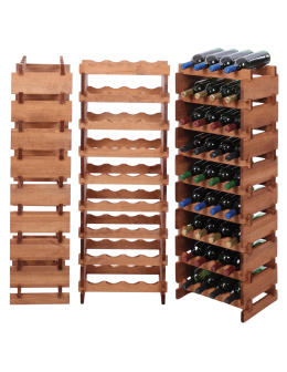 Stojak na wino regał modułowy na butelki 9x4 but WĄSKI ECO BEZ NARZĘDZI