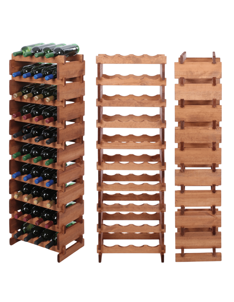 Modułowe stojaki do butelek RW11 - Stojak na wino regał modułowy na butelki 10x4 but DUŻY MONTAŻ BEZ NARZĘDZI - product b2b.wamar.biz 1