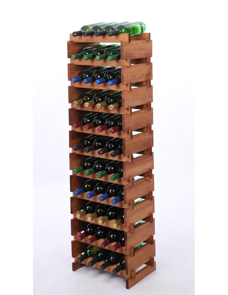 Modułowe stojaki do butelek RW11 - Stojak na wino regał modułowy na butelki 11x4 but DUŻY MONTAŻ BEZ NARZĘDZI - produkt b2b.wamar.biz 2