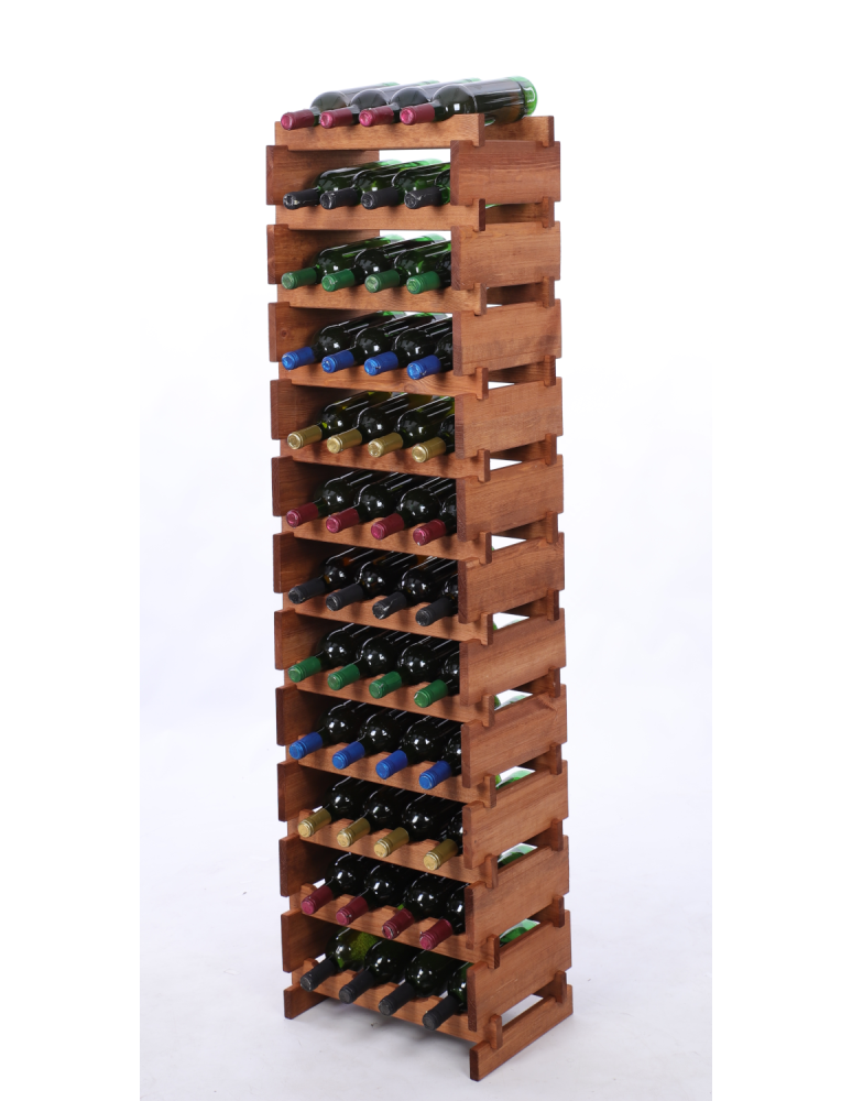 Modułowe stojaki do butelek RW11 - Stojak na wino regał modułowy na butelki 12x4 but DUŻY MONTAŻ BEZ NARZĘDZI - product b2b.wamar.biz 2