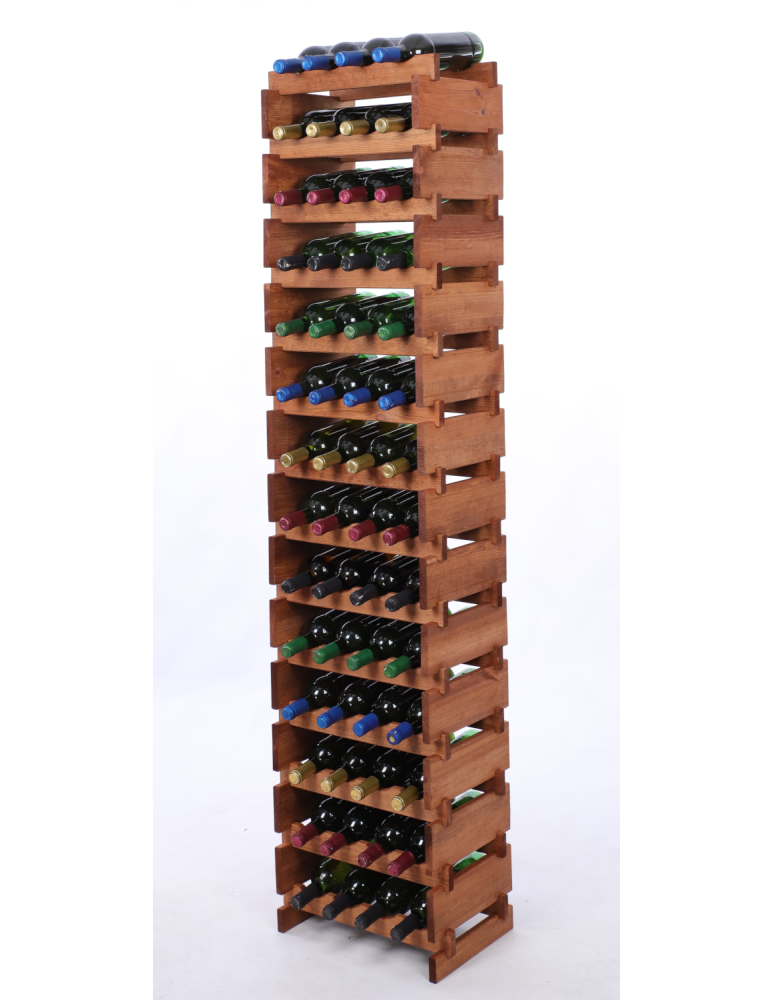Modułowe stojaki do butelek RW11 - Stojak na wino regał modułowy na butelki 14x4 but WĄSKI ECO BEZ NARZĘDZI - product b2b.wamar.biz 2
