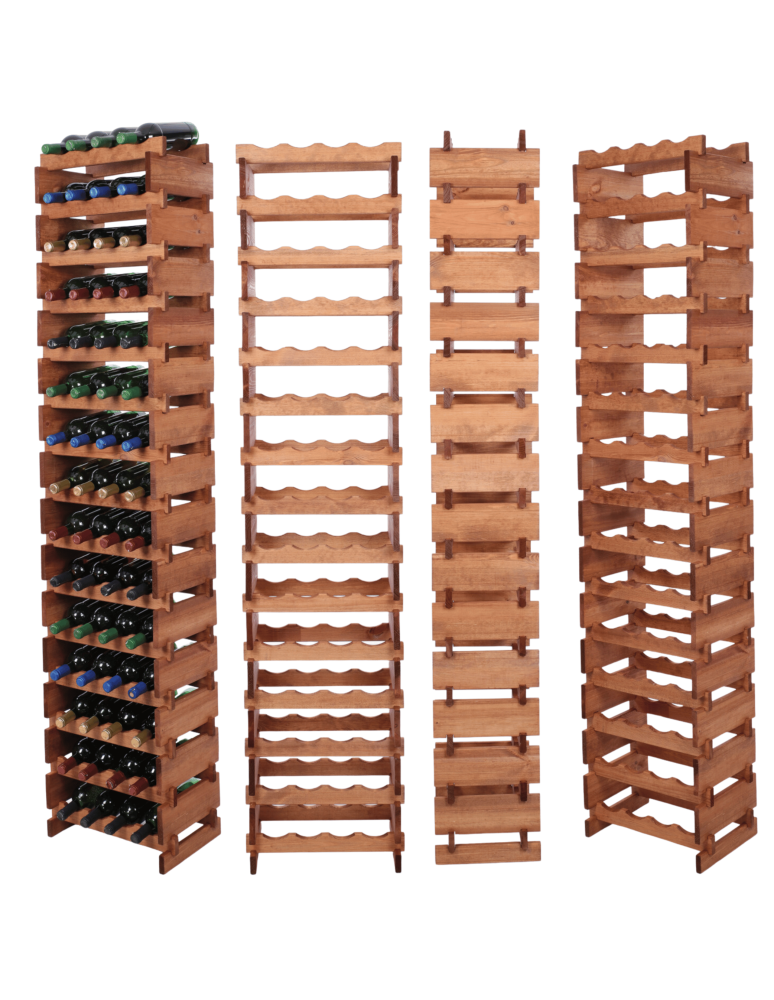 Modułowe stojaki do butelek RW11 - Stojak na wino regał modułowy na butelki 15x4 but WYSOKI BEZ NARZĘDZI - product b2b.wamar.biz 1