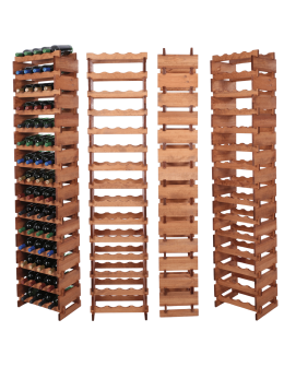Stojak na wino regał modułowy na butelki 15x4 but WYSOKI BEZ NARZĘDZI