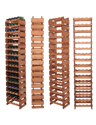 Stojak na wino regał modułowy na butelki 16x4 but WYSOKI BEZ NARZĘDZI