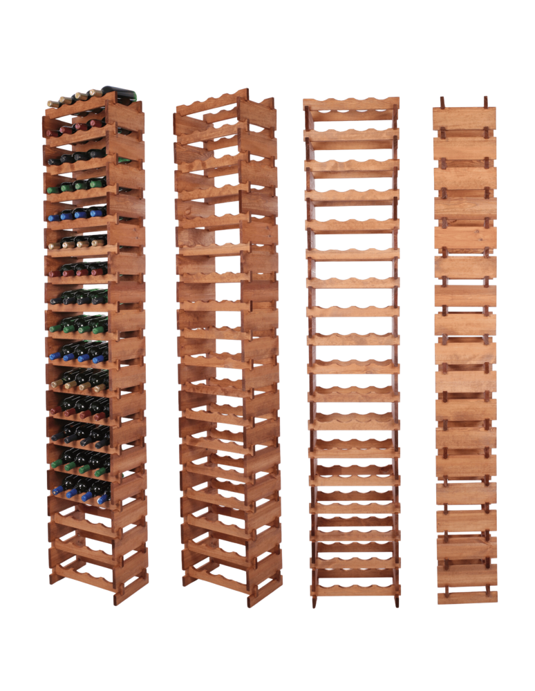 Modułowe stojaki do butelek RW11 - Stojak na wino regał modułowy na butelki 18x4 but WYSOKI BEZ NARZĘDZI - product b2b.wamar.biz 1