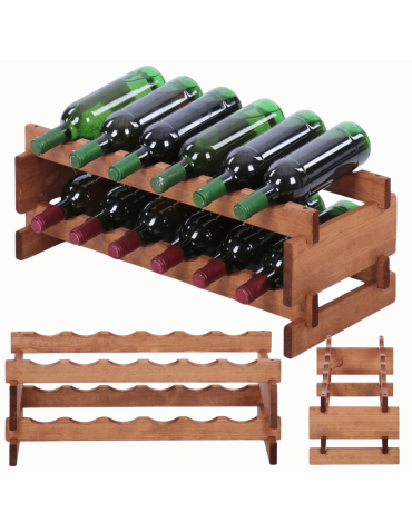 Stojak na butelki regał modułowy na wino 2x6 but POLSKI EKO BEZ NARZĘDZI