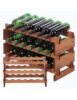 Stojak na butelki regał modułowy na wino 3x6 but POLSKI EKO BEZ NARZĘDZI