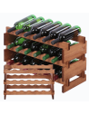 Stojak na butelki regał modułowy na wino 3x6 but POLSKI EKO BEZ NARZĘDZI