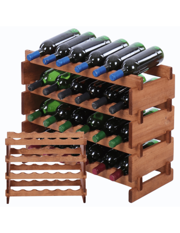 Stojak na butelki regał modułowy na wino 4x6 but POLSKI EKO BEZ NARZĘDZI