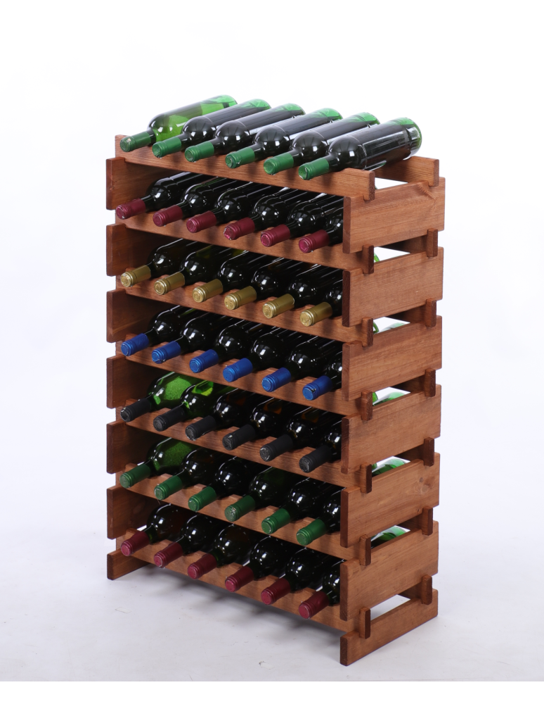 Modułowe stojaki do butelek RW11 - Stojak na butelki regał modułowy na wino 7x6 but BUDUJ JAK KLOCKI ECO - product b2b.wamar.biz 2