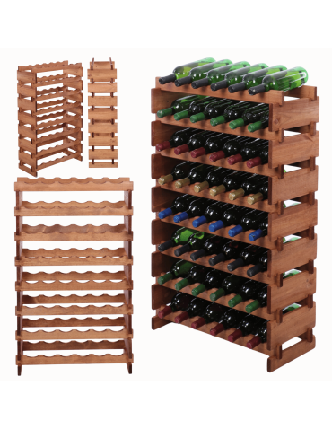 Stojak na butelki regał modułowy na wino 8x6 but POLSKI EKO BEZ NARZĘDZI