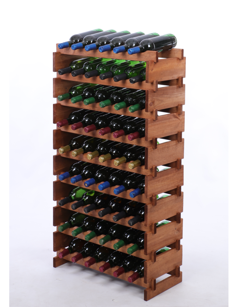 Modułowe stojaki do butelek RW11 - Stojak na butelki regał modułowy na wino 9x6 but POLSKI EKO BEZ NARZĘDZI - produkt b2b.wamar.biz 2