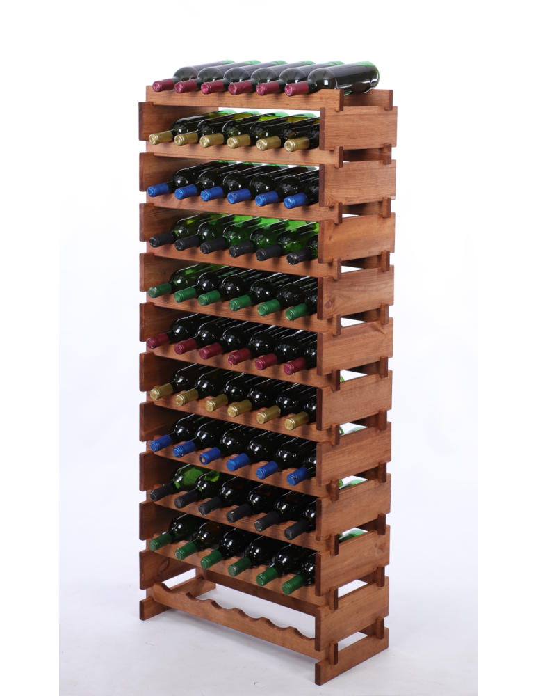 Modułowe stojaki do butelek RW11 - Stojak na butelki regał modułowy na wino 11x6 but DUŻY MONTAŻ BEZ NARZĘDZI - product b2b.wamar.biz 2