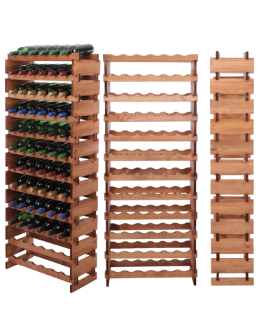 Stojak na butelki regał modułowy na wino 12x6 but DUŻY MONTAŻ BEZ NARZĘDZI