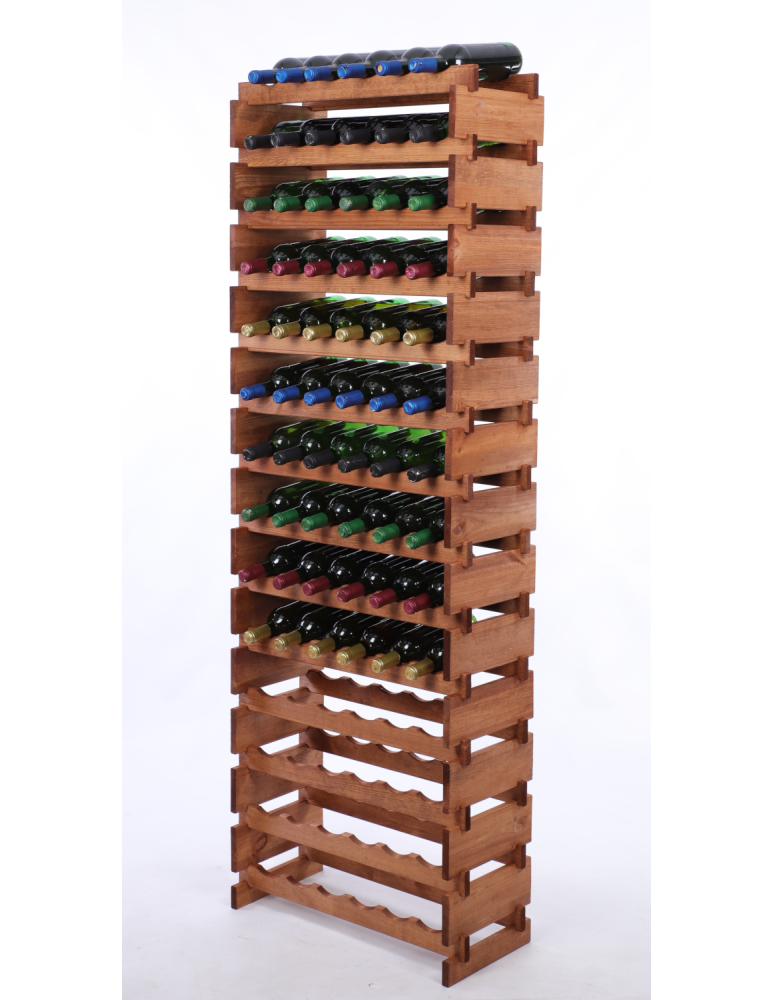 Modułowe stojaki do butelek RW11 - Stojak na butelki regał modułowy na wino 14x6 but POLSKI EKO BEZ NARZĘDZI - produkt b2b.wamar.biz 2