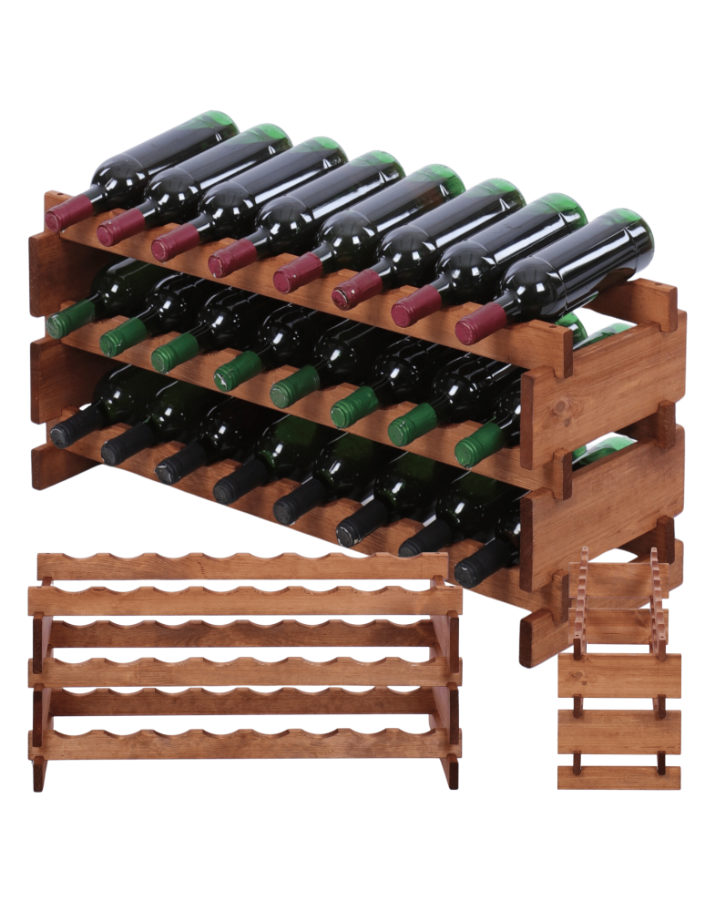 Modułowe stojaki do butelek RW11 - Stojak na wino regał modułowy na butelki 3x8 but WSZYSTKIE TYPY BUTELEK - product b2b.wamar.biz 1