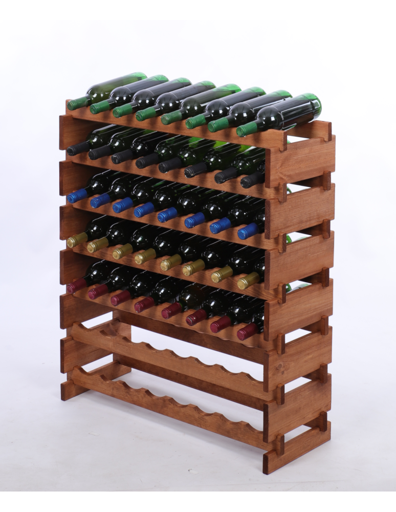 Modułowe stojaki do butelek RW11 - Stojak na wino regał modułowy na butelki 7x8 but BUDUJ JAK KLOCKI EKO - product b2b.wamar.biz 2