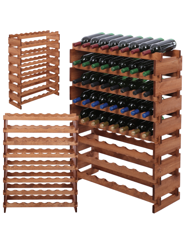 Modułowe stojaki do butelek RW11 - Stojak na wino regał modułowy na butelki 8x8 but WSZYSTKIE TYPY BUTELEK - product b2b.wamar.biz 1