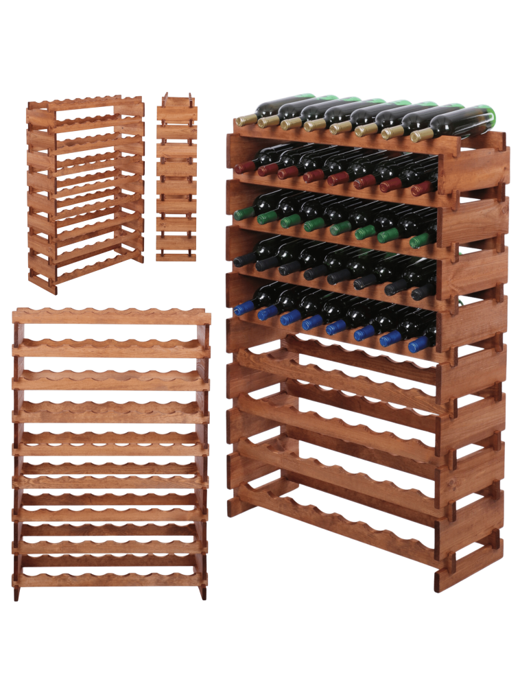 Modułowe stojaki do butelek RW11 - Stojak na wino regał modułowy na butelki 9x8 but WSZYSTKIE TYPY BUTELEK - product b2b.wamar.biz 1