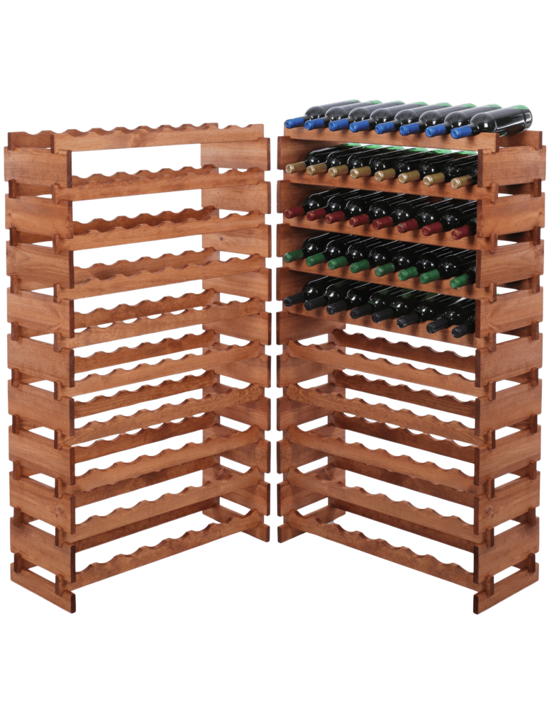 Modułowe stojaki do butelek RW11 - Stojak na wino regał modułowy na butelki 10x8 but DUŻY MONTAŻ BEZ NARZĘDZI - product b2b.wamar.biz 1