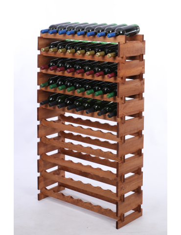 Stojak na wino regał modułowy na butelki 10x8 but DUŻY MONTAŻ BEZ NARZĘDZI - produkt 2