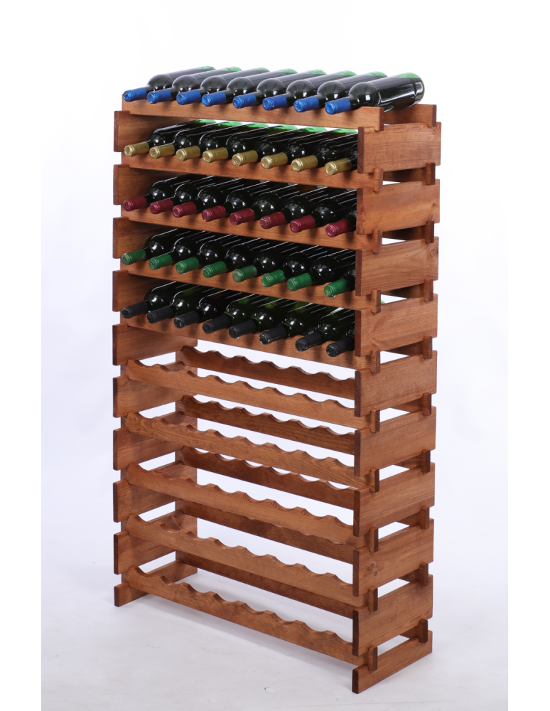 Modułowe stojaki do butelek RW11 - Stojak na wino regał modułowy na butelki 10x8 but DUŻY MONTAŻ BEZ NARZĘDZI - product b2b.wamar.biz 2