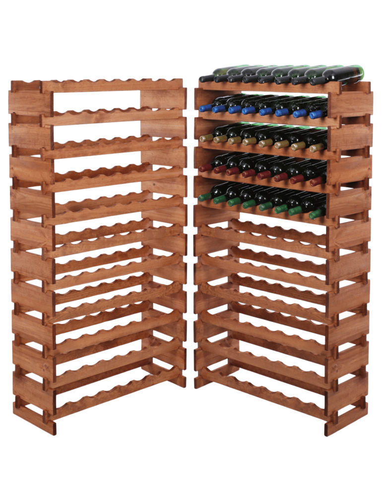 Modułowe stojaki do butelek RW11 - Stojak na wino regał modułowy na butelki 11x8 but DUŻY MONTAŻ BEZ NARZĘDZI - product b2b.wamar.biz 1