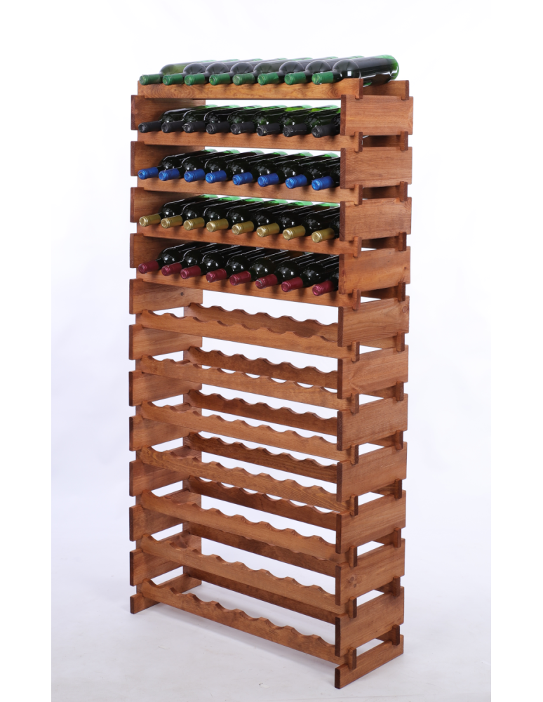 Modułowe stojaki do butelek RW11 - Stojak na wino regał modułowy na butelki 12x8 but DUŻY MONTAŻ BEZ NARZĘDZI - product b2b.wamar.biz 2