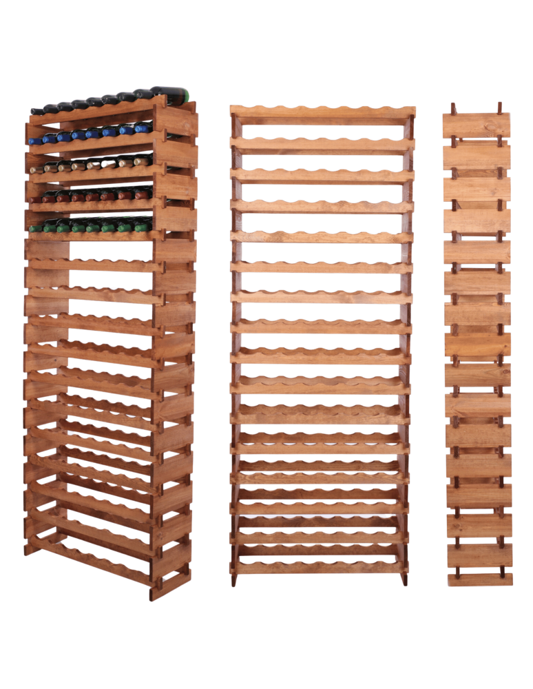 Modułowe stojaki do butelek RW11 - Stojak na wino regał modułowy na butelki 16x8 but WYSOKI BEZ NARZĘDZI - product b2b.wamar.biz 1