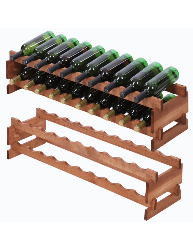 Modułowe stojaki do butelek RW11 - Stojak na wino regał modułowy na butelki 2x10 but POJEMNY BEZ NARZĘDZI - product b2b.wamar.biz 1