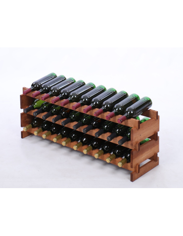 Stojak na wino regał modułowy na butelki 3x10 but POJEMNY BEZ NARZĘDZI - product 2